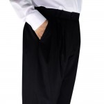 4 Pile Poliviskon Mevsimlik Şalvar - Siyah