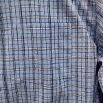 Hakim Yaka Tek Cepli Kışlık Gömlek - Mavi Kareli