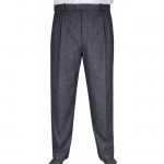 2 Pileli Flanel Kışlık Pantolon Şalvar - Gri Kırçıllı