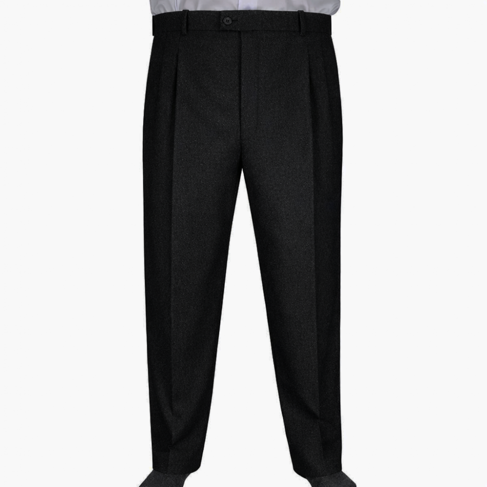 2 Pileli Flanel Kışlık Pantolon Şalvar - Siyah 2 Pileli Flanel Kışlık Pantolon Şalvar - Siyah