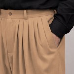 7 Pile Poliviskon Mevsimlik Şalvar - Sütlü Kahve