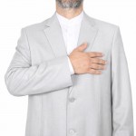 Ceket Yaka Tam Astarlı Mevsimlik Cübbe - Açık Gri