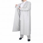 Ceket Yaka Tam Astarlı Mevsimlik Cübbe - Açık Gri