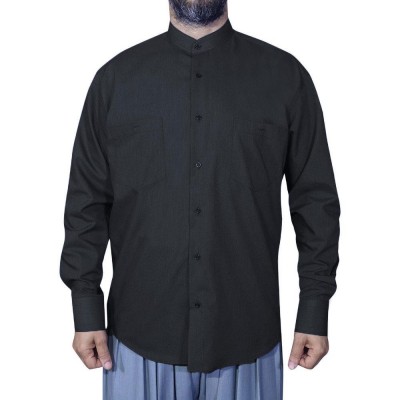 Hakim Yaka Gömlek - Siyah 