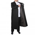 Ceket Yaka Tam Astarlı Mevsimlik Cübbe - Siyah