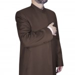 Hakim Yaka Tam Astarlı Mevsimlik Cübbe - Koyu Kahve