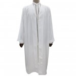 Petek Kumaş Buhara Puntolu Cübbe - Beyaz