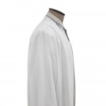 Petek Kumaş Buhara Puntolu Cübbe - Beyaz