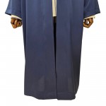 Buhara Yaka Kumaş Nakışlı Cübbe - Lacivert