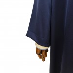 Buhara Yaka Kumaş Nakışlı Cübbe - Lacivert