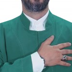 Puntolu Cübbe Hakim Yaka Yeşil