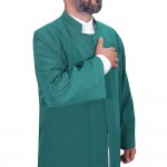 Puntolu Cübbe Hakim Yaka Yeşil