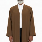 Petek Kumaş Buhara Puntolu Cübbe - Kahverengi