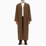 Petek Kumaş Buhara Puntolu Cübbe - Kahverengi