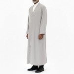 Buhara Yaka Yarım Astarlı Cübbe Gri