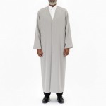 Buhara Yaka Yarım Astarlı Cübbe Gri