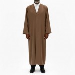 Buhara Yaka Yarım Astarlı Cübbe Kahverengi Buhara Yaka Yarım Astarlı Cübbe Kahverengi