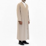 Buhara Yaka Yarım Astarlı Cübbe Bej