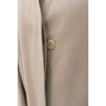 Buhara Yaka Yarım Astarlı Cübbe Bej