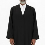 Buhara Yaka Yarım Astarlı Cübbe Siyah