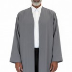 Buhara Yaka Cübbe - Petek Kumaş - Taş Gri Buhara Yaka Cübbe - Petek Kumaş - Taş Gri