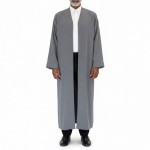 Buhara Yaka Cübbe - Petek Kumaş - Taş Gri Buhara Yaka Cübbe - Petek Kumaş - Taş Gri