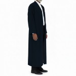 Buhara Yaka Cübbe - Krep  Kumaş - Siyah