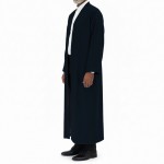 Buhara Yaka Cübbe - Krep  Kumaş - Siyah