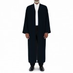 Buhara Yaka Cübbe - Krep  Kumaş - Siyah