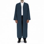 Petek Kumaş Buhara Puntolu Cübbe - Petrol Mavi