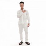 Hakim Yaka Müslin Gömlek - Beyaz Hakim Yaka Müslin Gömlek - Beyaz