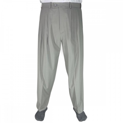 4 Pileli Şalvar Pantolon Gri