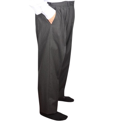 4 Pileli Klasik Pantolon Kışlık Koyu Gri