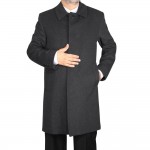 Erkek Kaşe Kaban Koyu Gri