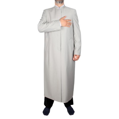 Hakim Yaka Tam Astarlı Cübbe Açık Gri