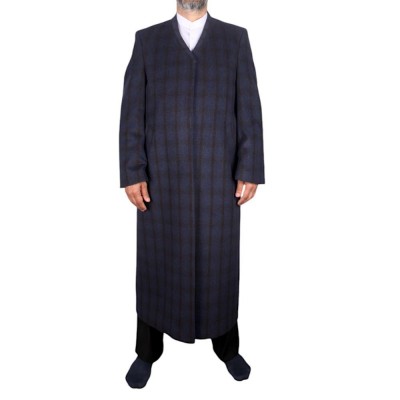 Buhara Yaka Tam Astarlı Cübbe Kışlık Lacivert