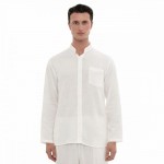 Hakim Yaka Müslin Gömlek - Beyaz Hakim Yaka Müslin Gömlek - Beyaz