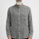 Hakim Yaka Bambu Keten Gömlek - Gri Hakim Yaka Bambu Keten Gömlek - Gri