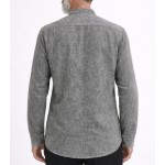 Hakim Yaka Bambu Keten Gömlek - Gri Hakim Yaka Bambu Keten Gömlek - Gri