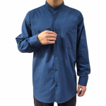 Hakim Yaka  %100 Pamuk Gömlek - Lacivert