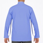 Hakim Yaka Keten 4 Cepli (Talebe) Gömlek - Mavi