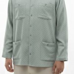 Hakim Yaka Keten 4 Cepli (Talebe) Gömlek - Mavi Kuşgözü