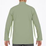 Hakim Yaka Keten 4 Cepli (Talebe) Gömlek - Mavi Kuşgözü