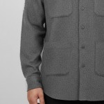 Hakim Yaka Keten 4 Cepli Kışlık (Talebe) Gömlek - Gri