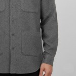 Hakim Yaka Keten 4 Cepli Kışlık (Talebe) Gömlek - Gri