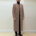 Hakim Yaka Kışlık Kaşe Palto Cübbe - Taba Kahve