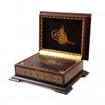 Ahşap Kutulu Kur'an-ı Kerim (Çanta Boy - Kahverengi)