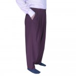 4 Pile Poliviskon Mevsimlik Şalvar - Koyu Bordo