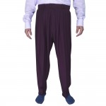 4 Pile Poliviskon Mevsimlik Şalvar - Koyu Bordo