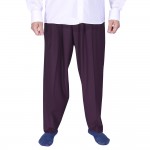 4 Pile Poliviskon Mevsimlik Şalvar - Koyu Bordo